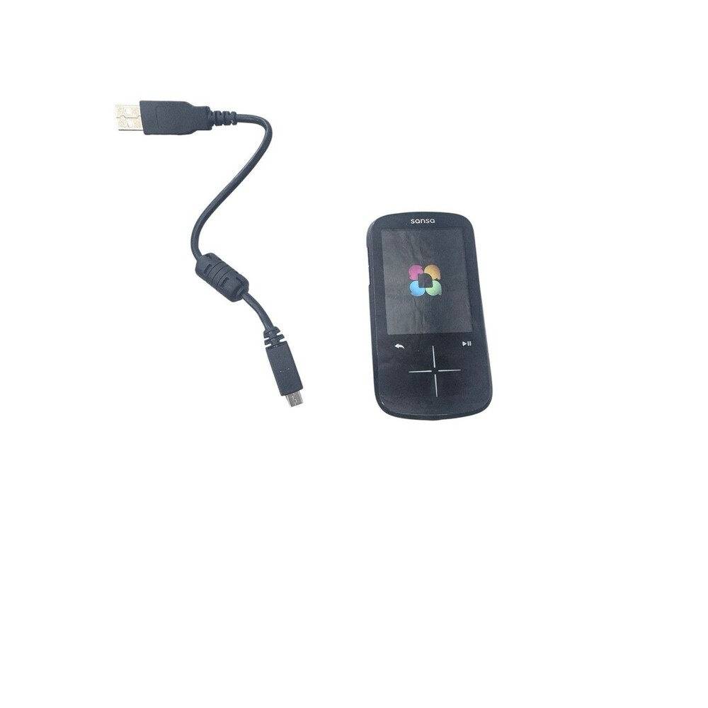 SanDisk Sansa Black Fuze+ 4GB MP3 WMA Player Fast Shipping